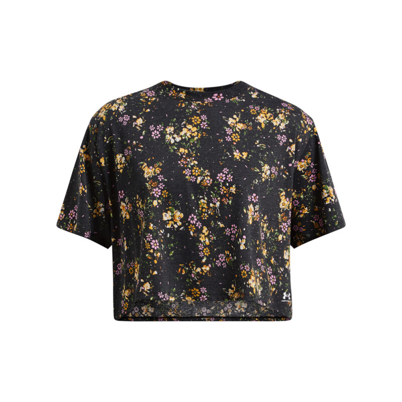 UA W Dark Romantics CROP SS-BLK BLK-001