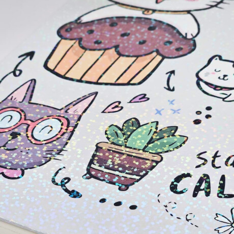 Cuaderno A5 con elastico gatito Gris