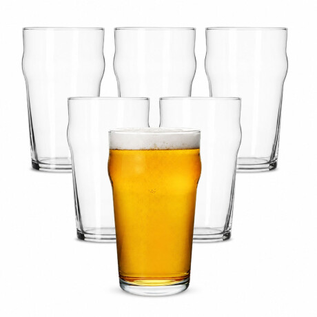 Set de 6 Vasos Largos Multiuso en Vidrio de 405ml Ohana Transparente
