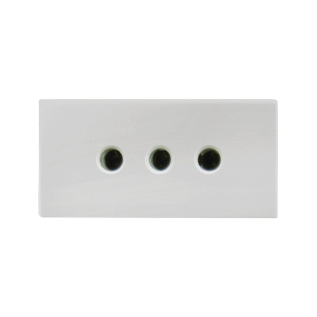 Módulo tomacorriente 3 en línea blanco - Reggio - M46202 