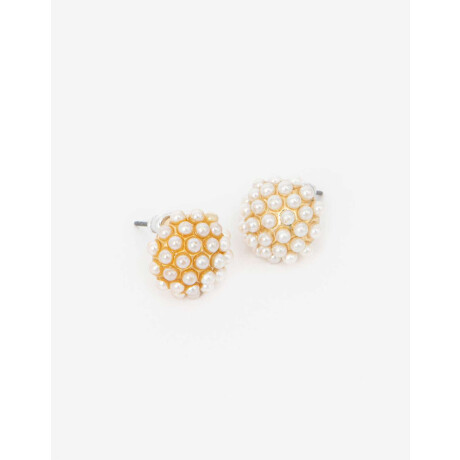 Aros Con Micro Perlas Dorado