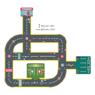 Puzzle 26 piezas Crazy Motors Giant City Circuit Djeco Puzzle 26 piezas Crazy Motors Giant City Circuit Djeco