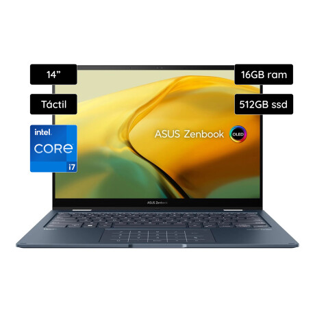 Notebook ASUS Zenbook 14" Táctil 512GB SSD / 16GB RAM Intel Core I7 UP3404VA-KN073W Español Blue