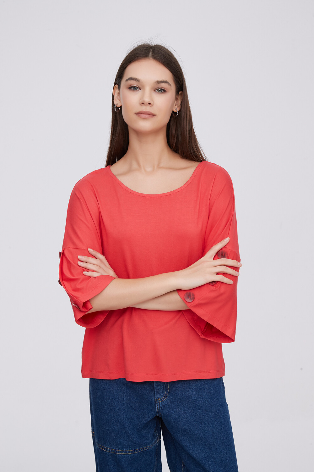 Remera Miky Rojo Coral