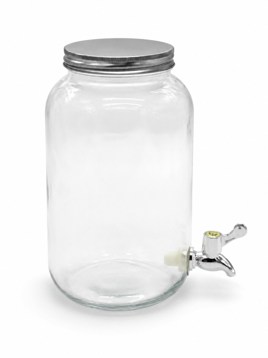 DISPENSADOR DE BEBIDAS CON CANILLA - TRANSPARENTE 