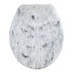 Asiento de inodoro acolchonado Universal Atlas MARMOL BLANCO