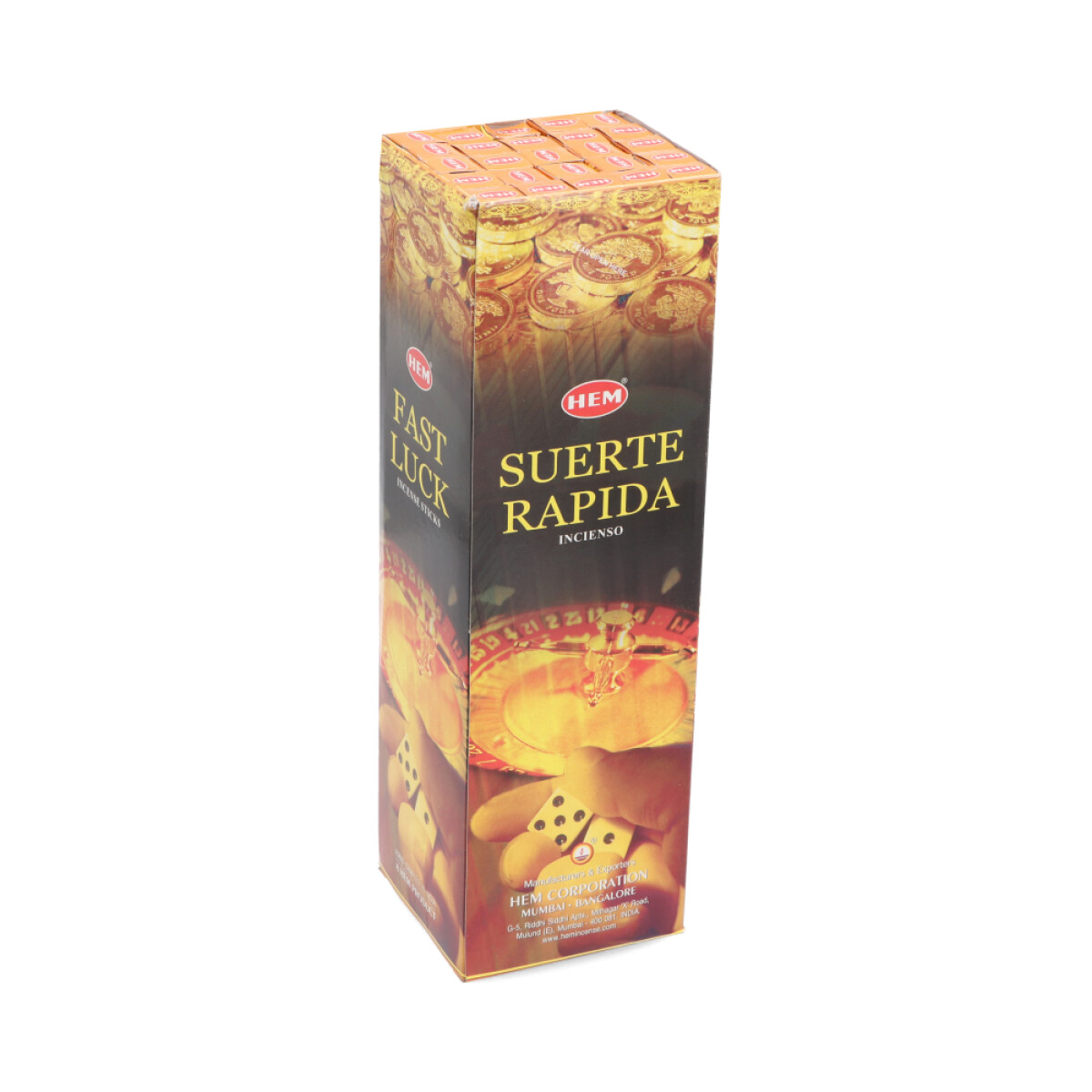 INCIENSO HEM CAJA DE CARBÓN X25 - Suerte Rápida 