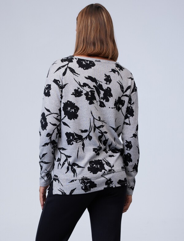 Buzo Soft Flores GRIS/MULTI