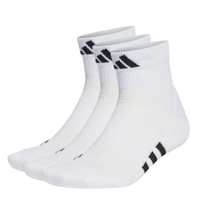 Medias Unisex Adidas x3 Cush Mid Blanco - Negro