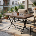 Juego De Jardín Mesa Plegable 4 Bancos Marrón