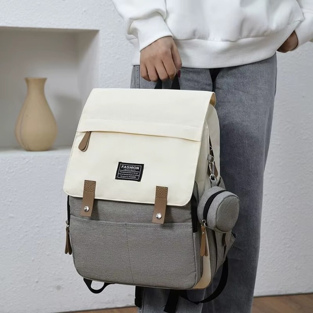 Mochila maternal SIMONA blanco gris