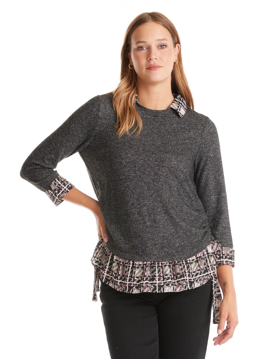 Buzo & Camisa - Gris 