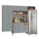 Mueble de Cocina completo 229cm Gris