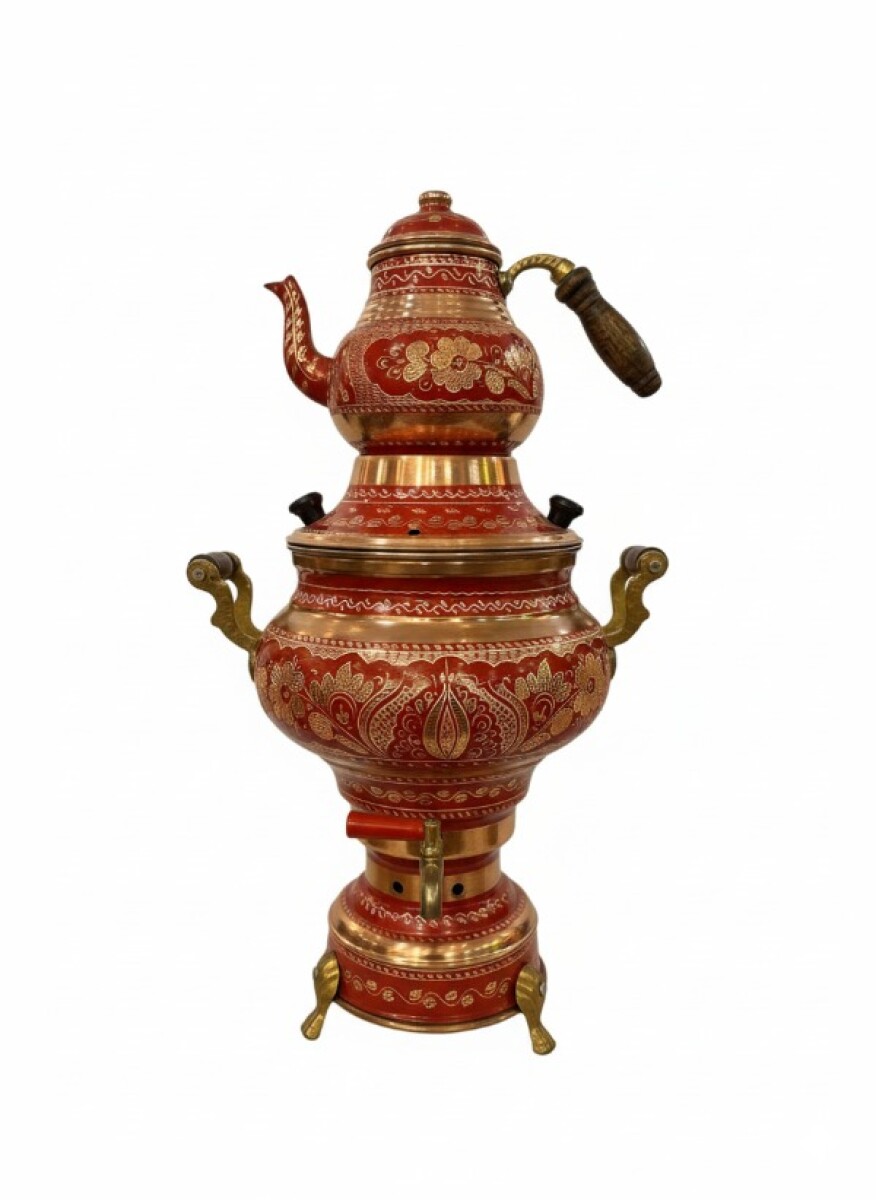 Samovar labrado negro - Rojo 