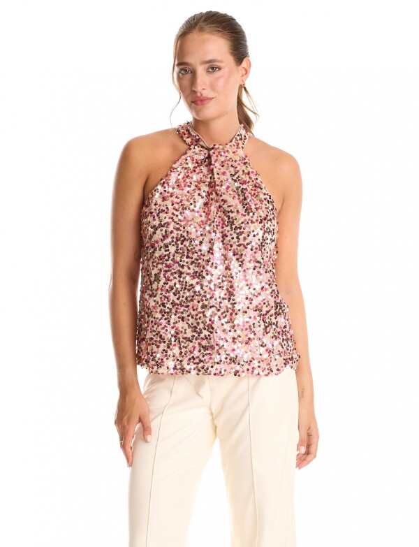 Blusa Lentejuelas MULTI/ROSA