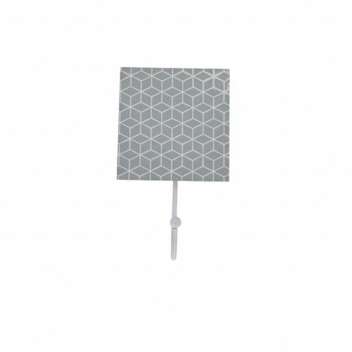 PERCHERO CUADRADO MADERA 10x4.5x16CM GRIS 