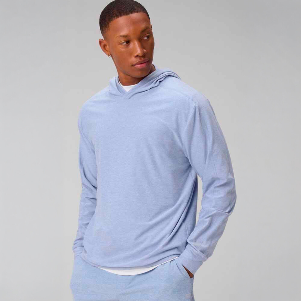 Polera The Cloud Jersey Hoodie Hombre Blue Oxford Heather