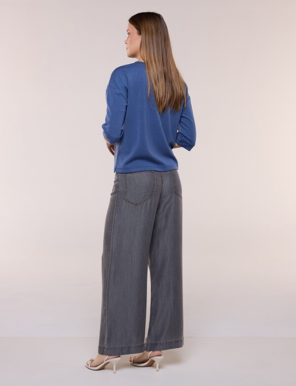 Buzo Comfy Manga Amplia GRIS AZULADO