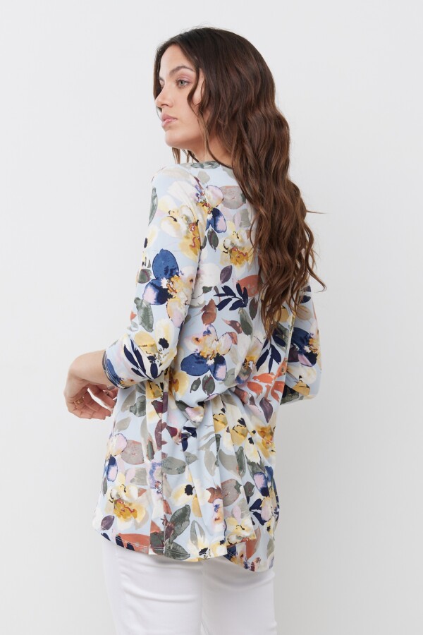 Blusa Flores CELESTE/MULTI