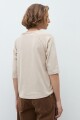 Remera manga raglan beige melange