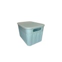 CAJA CESTO CANASTO SIMIL RATTAN 25X18X16CM MULTICOLOR