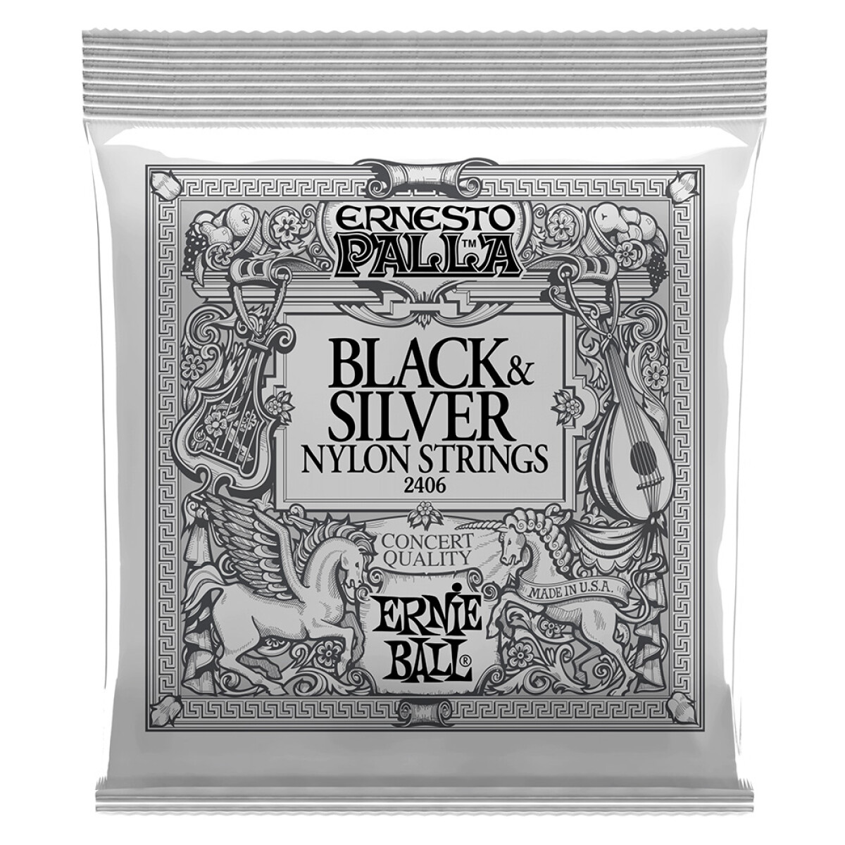 ENCORDADO CLÁSICA ERNIE BALL E PALLA BLACK SILVER 