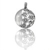 Dije Colgante Flores-Plata 925-Con Piedra Zirconia-CP4442 conpiedra