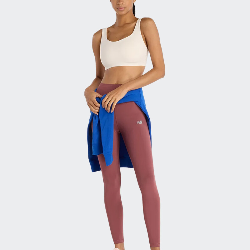 Calza New Balance Sleek High Rise Rojo