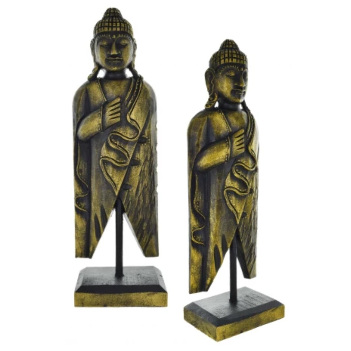 Buda de madera tipo Bali 45cm con base 
