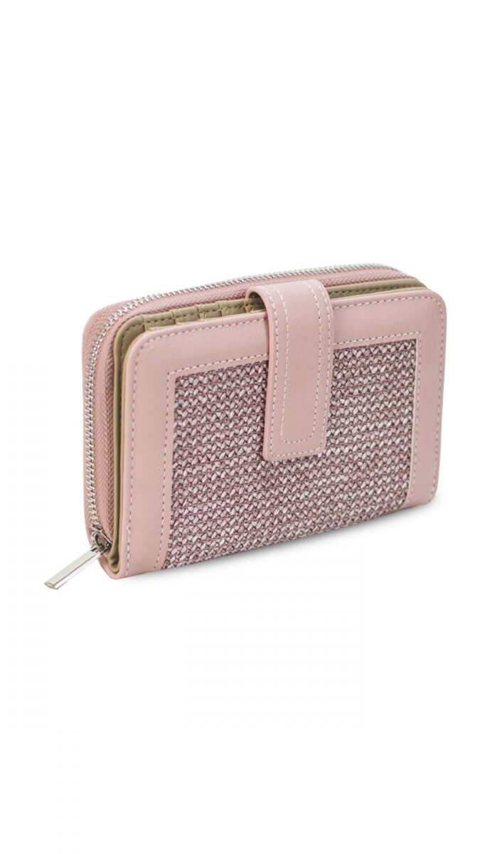 BILLETERA AGNES - TEJIDO MAUVE 