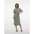 VMBUMPY SS CALF SHIRT DRESS WVN GA Hedge Green