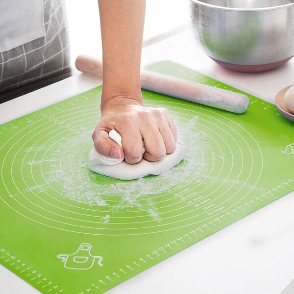 Alfombra De Silicona Para Repostería Pasteleria Con Medidas Color Variante Verde