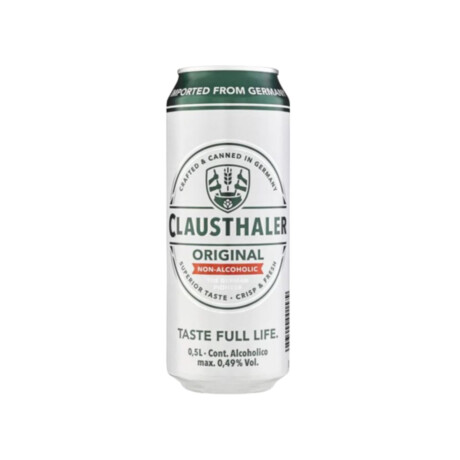 CERVEZA CLAUSTHALER SIN ALCOHOL LATA 500 ML CERVEZA CLAUSTHALER SIN ALCOHOL LATA 500 ML