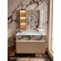 CONJUNTO DE BAÑO HABITARE DE MADERA MODELO SY2010-80 / MUEBLE + BACHA + ESPEJO C/ LUZ LED - 80 cm Conjunto De Baño Habitare De Madera Modelo Sy2010-80 / Mueble + Bacha + Espejo C/ Luz Led - 80 Cm