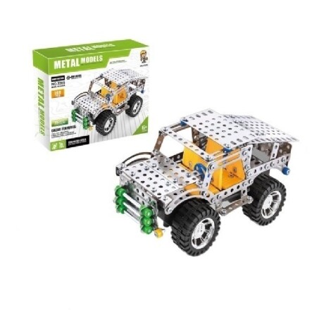 Bloques de Construcción Metal Estilo Mecano Jeep 289 Pzas 001