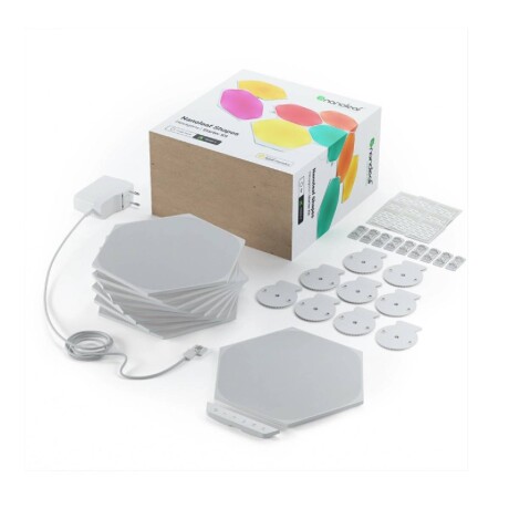 Kit de 9 Luz Led NanoLeaf Hexagonal RGB Smart Kit de 9 Luz Led NanoLeaf Hexagonal RGB Smart