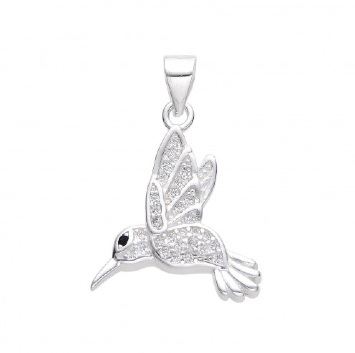 Dije de plata 925 con circonias, COLIBRI. 