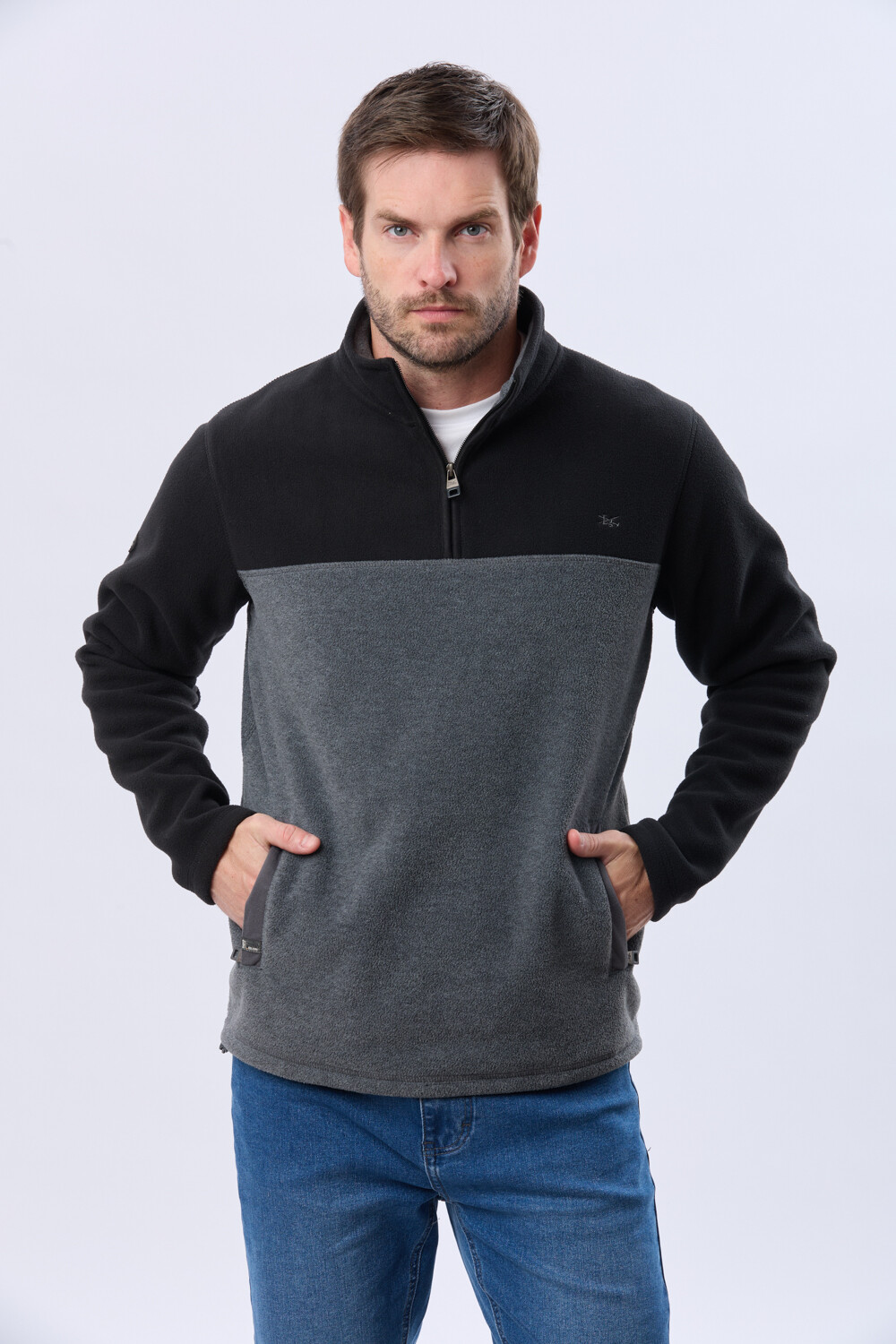 BUZO POLAR BICOLOR Negro