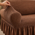 Funda para sillón de 3 cuerpos tela elastizada Marrón