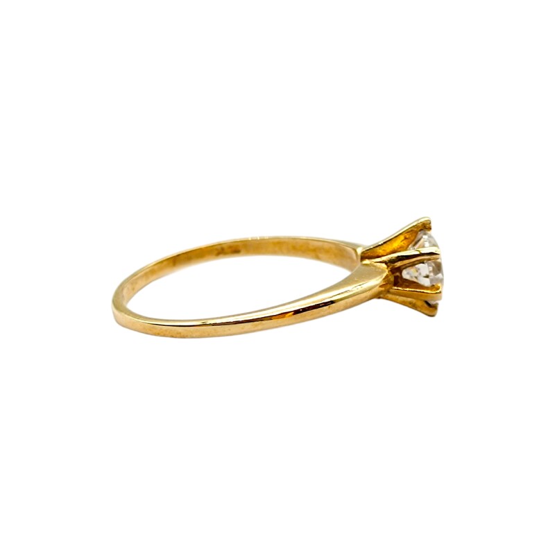 Anillo Solitario-Oro bajo-Piedra Zirconia-AN8071 conpiedra