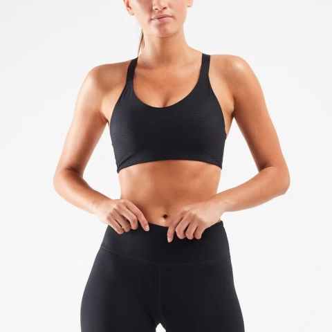 Aero Medium Impact Bra - Mujer Black/black