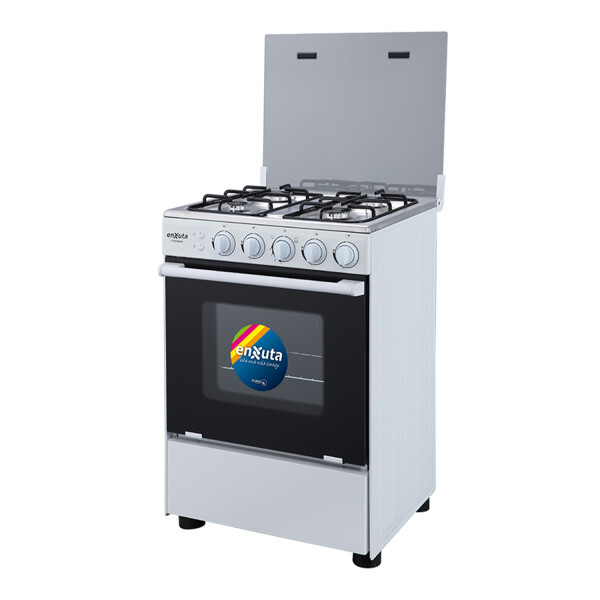 Cocina A Gas Enxuta 4 Hornallas Con Grill Cenx9604i BLANCO