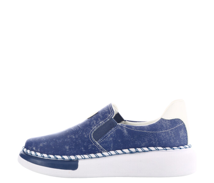 Zapatos de Mujer Bottero c/elástico Azul - Blanco
