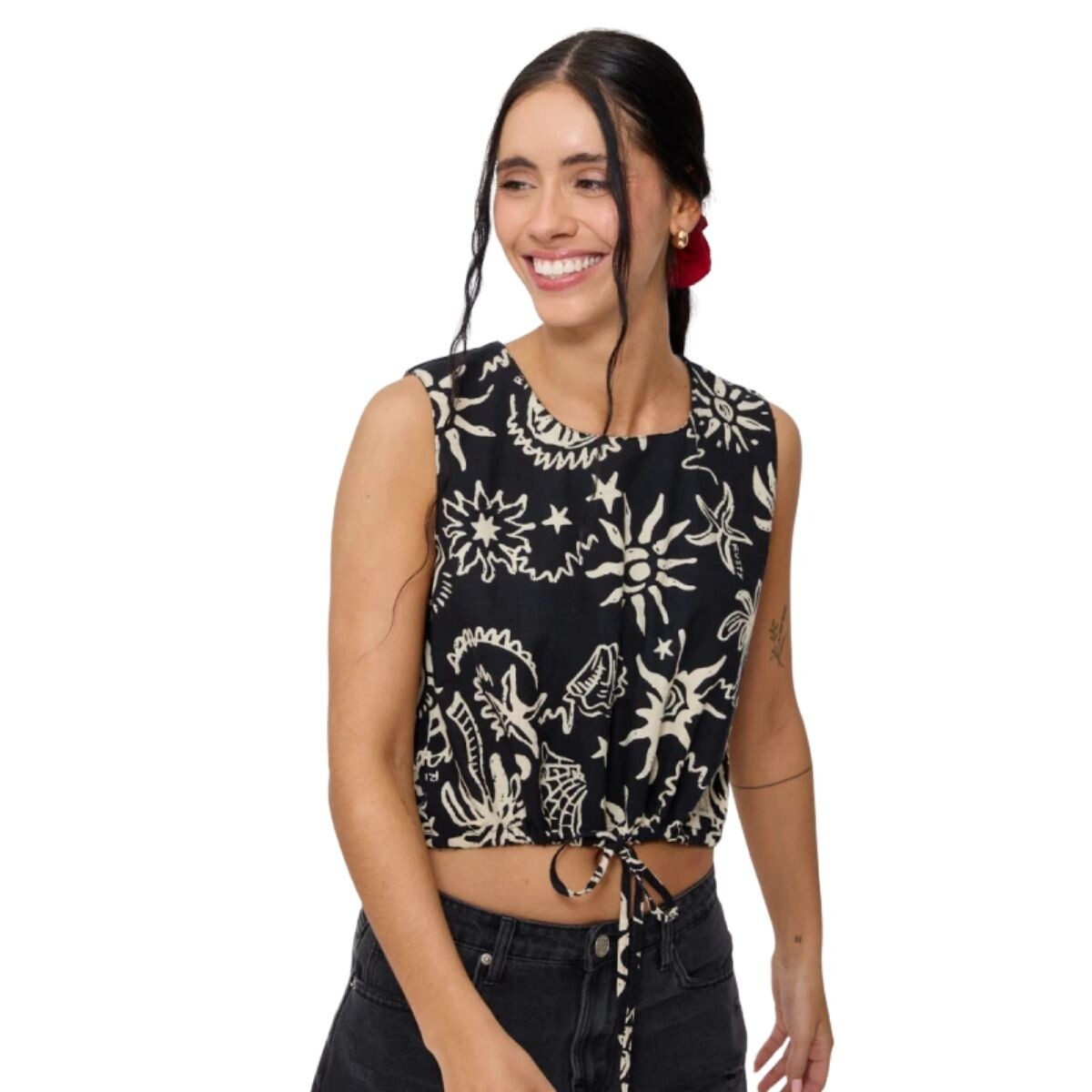 TOP CHENY S-XL - NEGRO 