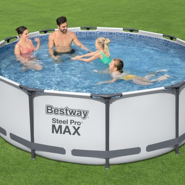 PISCINA BESTWAY STEEL PRO MAX 9150 LTS + ESCALERA, FILTRO Y BOMBA PISCINA BESTWAY STEEL PRO MAX 9150 LTS + ESCALERA, FILTRO Y BOMBA