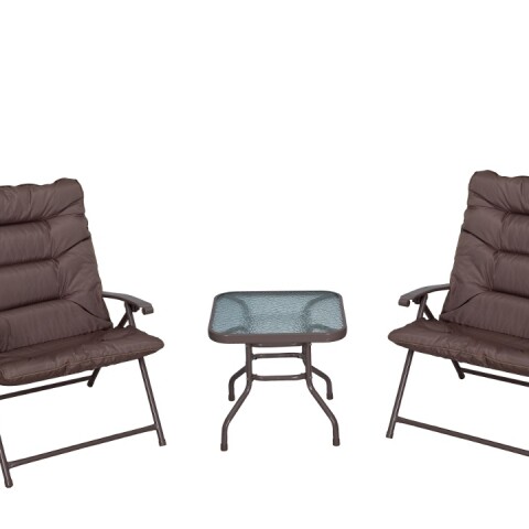 JUEGO DE PATIO SAO PAULO PLEGABLE 3P TAUPE JUEGO DE PATIO SAO PAULO PLEGABLE 3P TAUPE