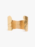 Pulsera Rígida Cruzada dorado