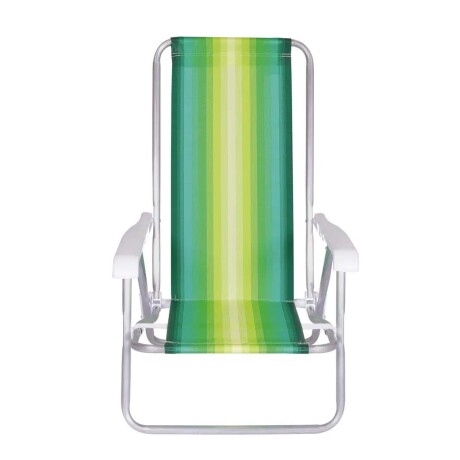 Reposera Silla Reclinable De Playa 4 Posiciones Aluminio Verde