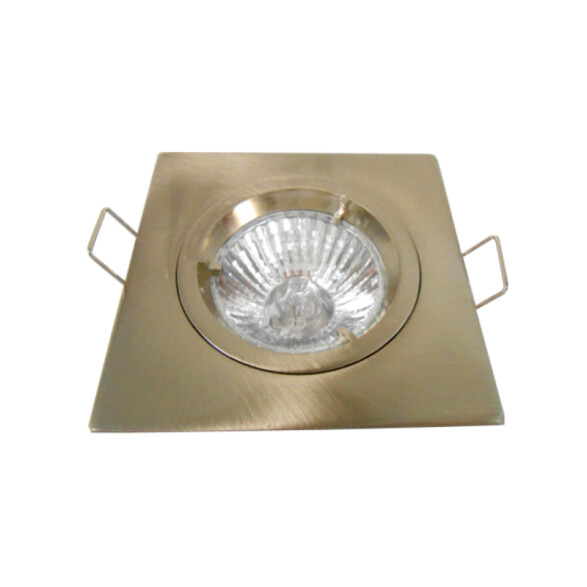 Luminaria de embutir cuadrado níquel dicroica 50W AI1652