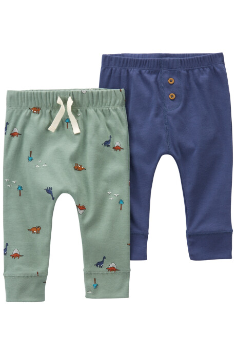 Pack dos pantalones de algodón Sin color